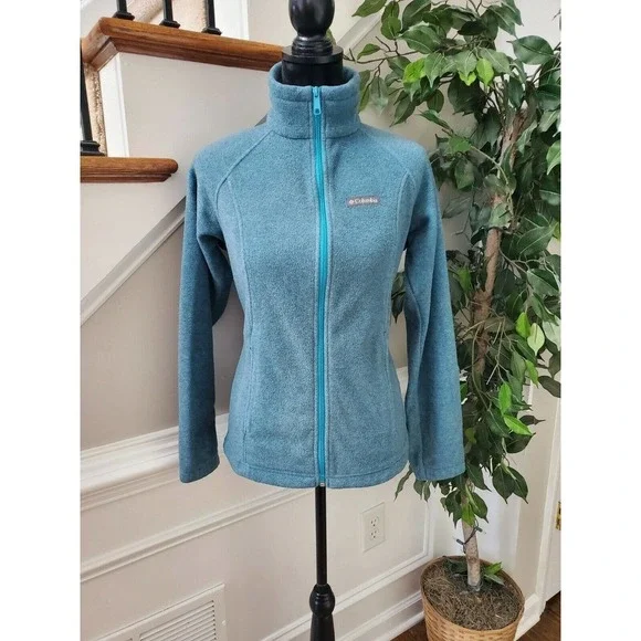 Columbia Women's Blue 100% Polyester Long Sleeve Full Zip Casual Jacket Size S - Picture 12 of 12